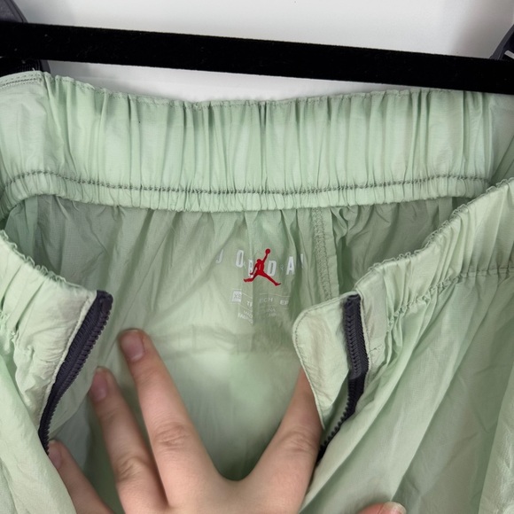 Jordan Zip Up Drawstring Mint Green Off-Shoulder Mini Dress - Picture 4 of 5